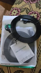 Патч корд UGREEN NW102 сетевой кабель 1000 Mбит\с Ethernet RJ45 Cat 6 плоский 3М Black (50175)