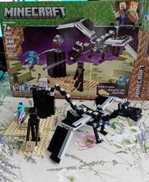 Детский конструктор Minecraft последняя битва с эндер-драконом набор из кубиков и минифигурками охотник на драконов кристалл края обсидиановый столб очарованный лук зелья 228 деталей развивающая игрушка для детей 73441 фото от покупателей 3