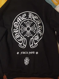 Худи Chrome Hearts размер M черного цвета фото от покупателей 1