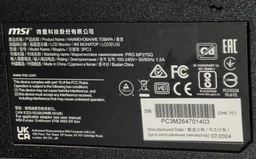 Монитор 27" MSI Professional PRO MP275Q -- 2K QHD / IPS / 100Hz / 8-Bit + FRC / sRGB 100% / Anti-Flicker / Less Blue Light / Speaker 2W фото от покупателей 13