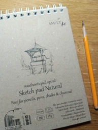 Альбом для эскизов A5 Smiltainis AUTHENTIC 100г/м2 на спирали натуральный цвет 70л (4770644585909)