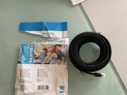 Патч-корд Vention CAT 8 SFTP RJ-45 40 Гбіт/с 2000 МГц 1 м бавовняне обплетення Чорний (IKOBF)