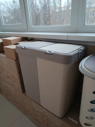 Корзина для белья Motek двойная 40+40 л (SU-МТ-09)
