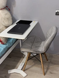 Приставной стол на колесах с регулировкой высоты RZTK Desk Compact White 700 х 400 мм фото от покупателей 15