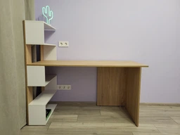 Стіл комп'ютерний з поличками лівоворуч RedWood Ванкувер Ш1416*В1226*Г600 Дуб сонома/Білий RLST24sonomawhite фото від покупців 3