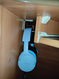 Подставка для наушников держатель металлический стойка органайзер на стену стол стеллаж черная (CSH-004) фото от покупателей 2