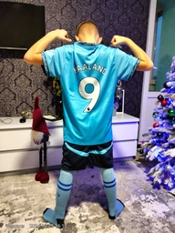 Форма футбольна дитяча Haaland (Холанд) 9 Manchester city 24/25, р. 26 зріст 140-145см. голуба
