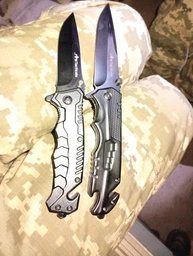 Спасательный Складной Многофункциональный Нож JB Tacticals FINKA EDC HUNTING 12 Черный фото от покупателей 3