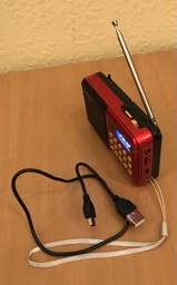 Радиоприемник цифровой с аккумулятором и ремешком Радио FM LED-дисплей MP3-плеер USB-рекордер RED фото от покупателей 3
