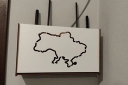 Настенная коробка для роутера Wi-Fi Полка 20х10х33.6 Карта Украины фото от покупателей 4