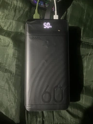 Зовнішній портативний акумулятор Павербанк HOCO J123C Element 60000mAh 22.5W 3USB/Type-C/Lightning зі швидкою зарядкою QC3.0+PD3.0 Black