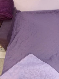 Двустороннее стеганое покрывало Duet Grey 150х212 Микрофибра Полуторный Серый фото от покупателей 2