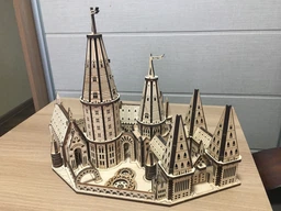Пазл деревянный 3D модель Таинственный замок Школа волшебства деревянный конструктор Mr.Playwood 10416 фото от покупателей 1