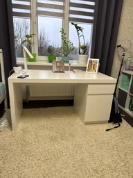 Комп'ютерний стіл MALM 140х65 см IKEA 602.141.59 білий