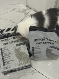 Набір Соєвий наповнювач Animall ТОФУ з активованим вугіллям 10 л/4,66 кг х 3шт фото від покупців 2