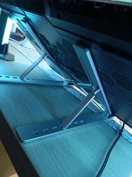 Подставка для ноутбуков и планшетов HQ-Tech Stabletron Aluminum Laptop Stand Silver для MacBook повышенная стойкость, складная конструкция ( цвет siilver) + тканевый чехол для хранения в комплекте фото от покупателей 1