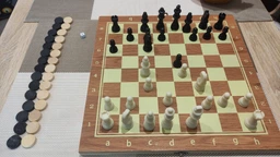 Шахи дерев'яні "3 в 1", із натурал. дерева, 30*15*5 см 622А(80227)