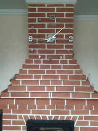 Настенные часы DIY 3D "Realm Mid" красные - Большие бескаркасные 3Д часы 70 см, самоклеящиеся (1011954) фото от покупателей 1