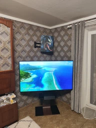 Настільна стійка для телевізора OfficePro TVS535 37"-80" Black/Walnut wood (TVS535) фото від покупців 2