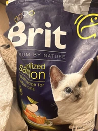 Корм Brit Premium by Nature Cat Sterilized Salmon сухой с лососем для стерилизованных котов 1.5 кг фото от покупателей 8