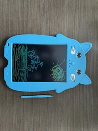 Дитячий графічний кольоровий планшет дошка для малювання котик BabyShark LCD 9 дюймів рожевий