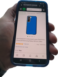 Чехол противоударный Tech21 Evo Check для Samsung Galaxy S22 (S901) Blue T21-9408 фото от покупателей 1