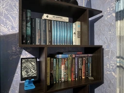 Полка VAYS для книг, стеллаж для дома, книжная полка, этажерка M-56 Венге Темний фото от покупателей 5