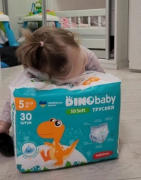 Підгузники-трусики Dino Baby 3D Soft 5 розмір 12-17 кг 30 шт (4820204701741) фото від покупців 4