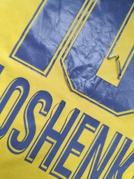 Футбольна форма дитяча збірної України з вашим прізвищем та номером, колір, жовтий/синій, на зріст 125-130 вік 8-10 років (PS128/YB)