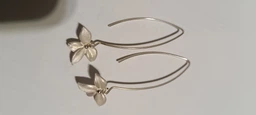 Срібні сережки-підвіски у вигляді квітки (АРТ. №630) Dadiverin Jewelry