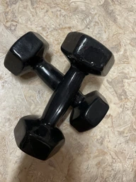 Гантель EasyFit 4 кг 1 шт з вініловим покриттям зелена цільна лита нерозбірна для фітнесу (EF-0040GR) фото від покупців 4