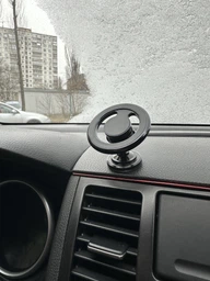 Автомобільний магнітний тримач для телефона MagSafe Air Outlet (без зарядки), GPS на повітропровід та панель, чорний (YS1001999) фото від покупців 2