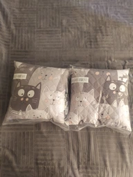 Подушка декоративная Руно Grey Cat антиаллергенное волокно 40х40 см (Р311.52_Grey Cat) фото от покупателей 6