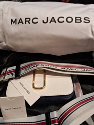Кожаная сумка Marc Jacobs The Snapshot New Coconut Multi бело-красная