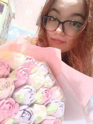 Натуральний букет із зефірних квітів тюльпанів №19 фото від покупців 6