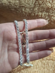 Жіноча срібна цепочка арабка з камінням кольє довжина 45 см арабський бісмарк з фіанітами 1144/45
