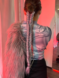 Канекалон однотонный А40 пепельный серебристый Jumbo Braid коса 60 см