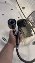 Набор Душевая насадка массажная лейка для душа Turbocharged shower head PRO 4 в 1 силиконовые массажные шипы 3 режима подачи воды окошко для контоля загрязнения + 6 фильтров для воды фото от покупателей 2