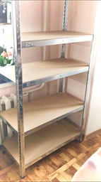 Стеллаж металлический 180х90х40 см ЦИНК 5 полоки МДФ БОНА-24 для дома, кладовки, на балкон фото от покупателей 5