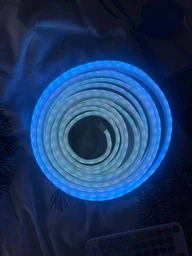 Умная гибкая неоновая светодиодная лента Neon Rope LED RGB-IC 5м с Bluetooth адаптером и синхронизацией музыки фото от покупателей 6