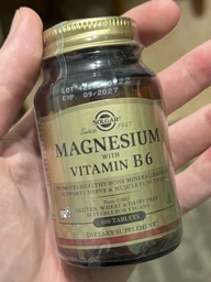 Магній з вітаміном B6 SOLGAR "Magnesium with Vitamin B6" 400 мг та 25 мг (250 таблеток) фото від покупців 1