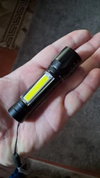 Світлодіодний ліхтарик Bailong Police ручний на акумуляторах з COB USB BL-511 у пластиковому чохлі фото від покупців 3
