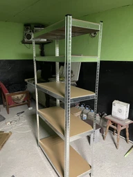 Стеллаж металлический 180х90х40 см ЦИНК 5 полоки МДФ БОНА-24 для дома, кладовки, на балкон фото от покупателей 4