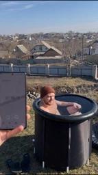 Круглий каркасний басейн "Ice Bath Spa" для крижаної ванни 80 х 80 см фото від покупців 1