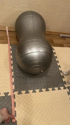 М'яч для фітнесу гімнастичний, фітбол для вагітних EasyFit Peanut 45х90 см EF-3022-GR Сірий (56002021)