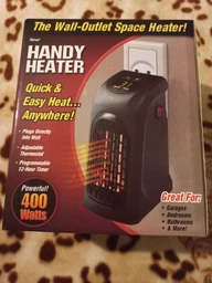 Портативный тепловентилятор Handy Heater с таймером, дуйка, мини электрообогреватель керамический, комнатный, 400 Вт