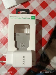 Сетевое зарядное устройство RZTK Block PD 30W USB-A + USB-C White фото от покупателей 19