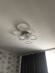 Люстра світлодіодна стельова LUMINARIA EUROPA 100W 6R CHROME/ICE з пультом ДУ для кухні, спальні, вітальні