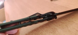 Спасательный Складной Нож для Выживания Mil-Tec One-Hand Black Olive 15305000