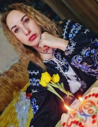 Стильная женская вышиванка черная бохо "Дерево рода" с голубой вышивкой на домотканом полотне 12298-58 (3XL)